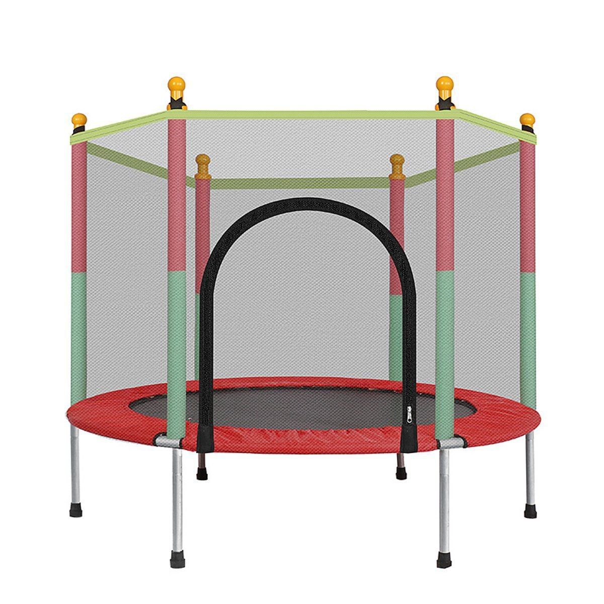 SMTE - Toddlers & Kids Fun Indoor & Outdoor Round Trampoline With Enclosure Net