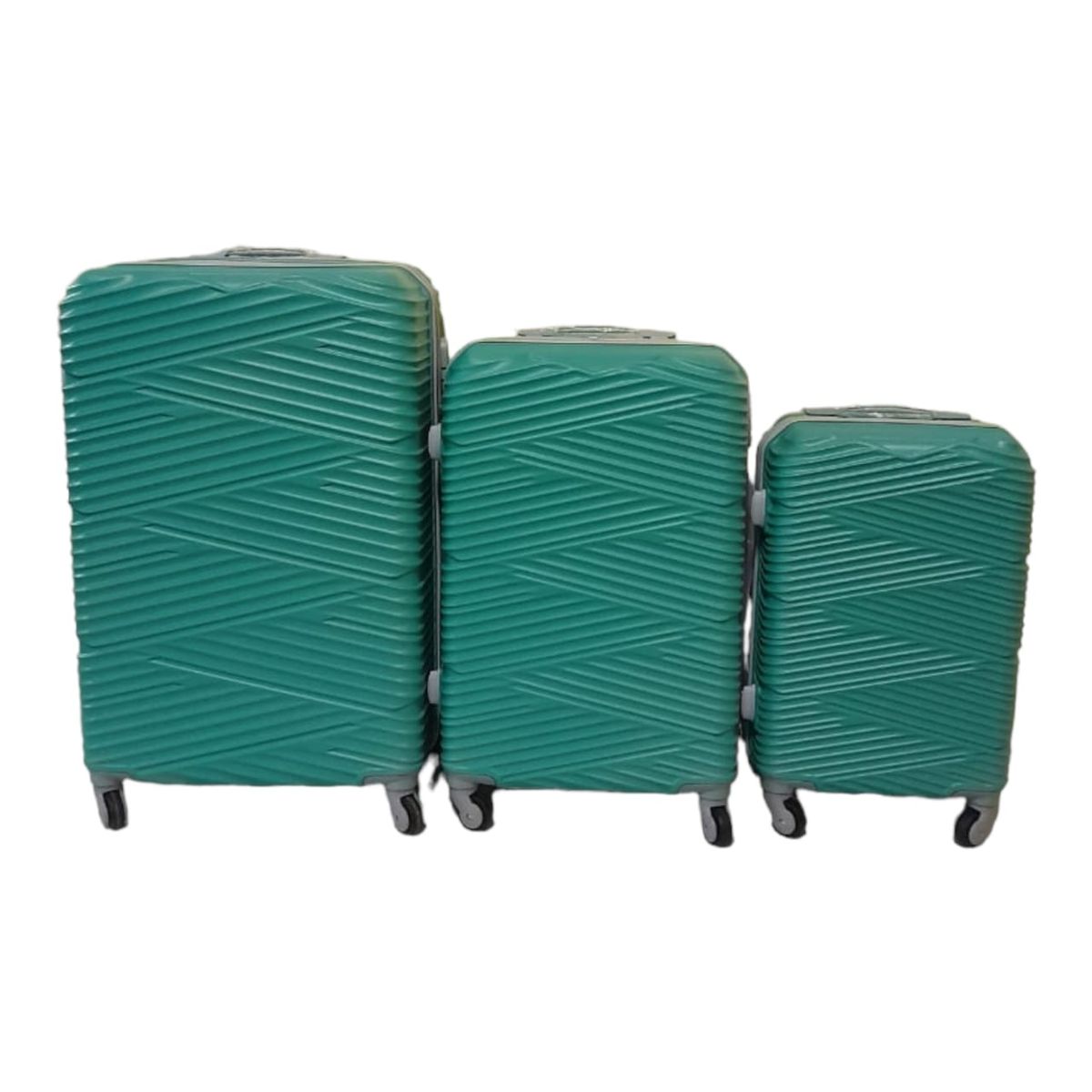 SMTE - Quad Wheel Quality Travel Ware - 3 Piece Luggage Set - S-7-W - Turqoise