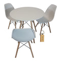 SMTE - White Chair with White table with  KeychainSet With 3