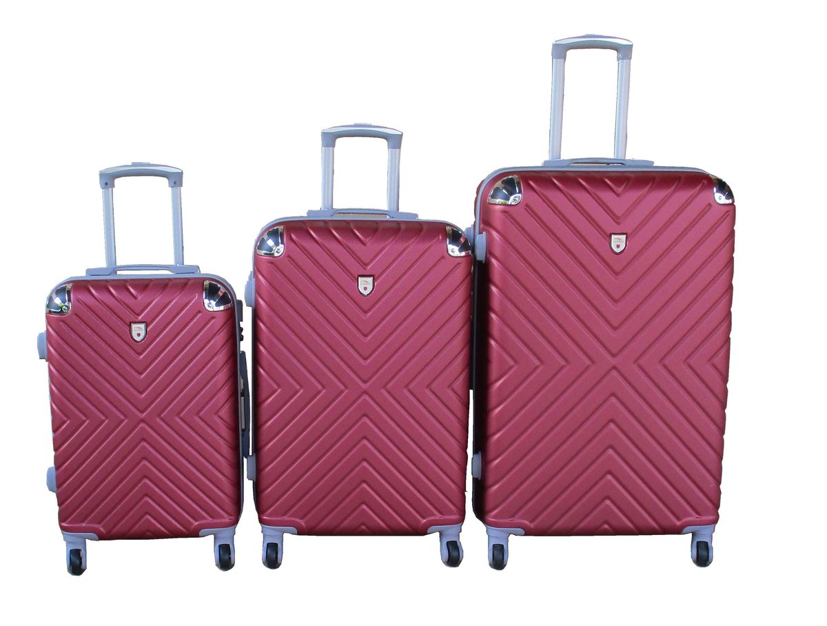 SMTE - 3Piece Travel 28Inch Luggage Suitcase Bag SetStylishMaroon