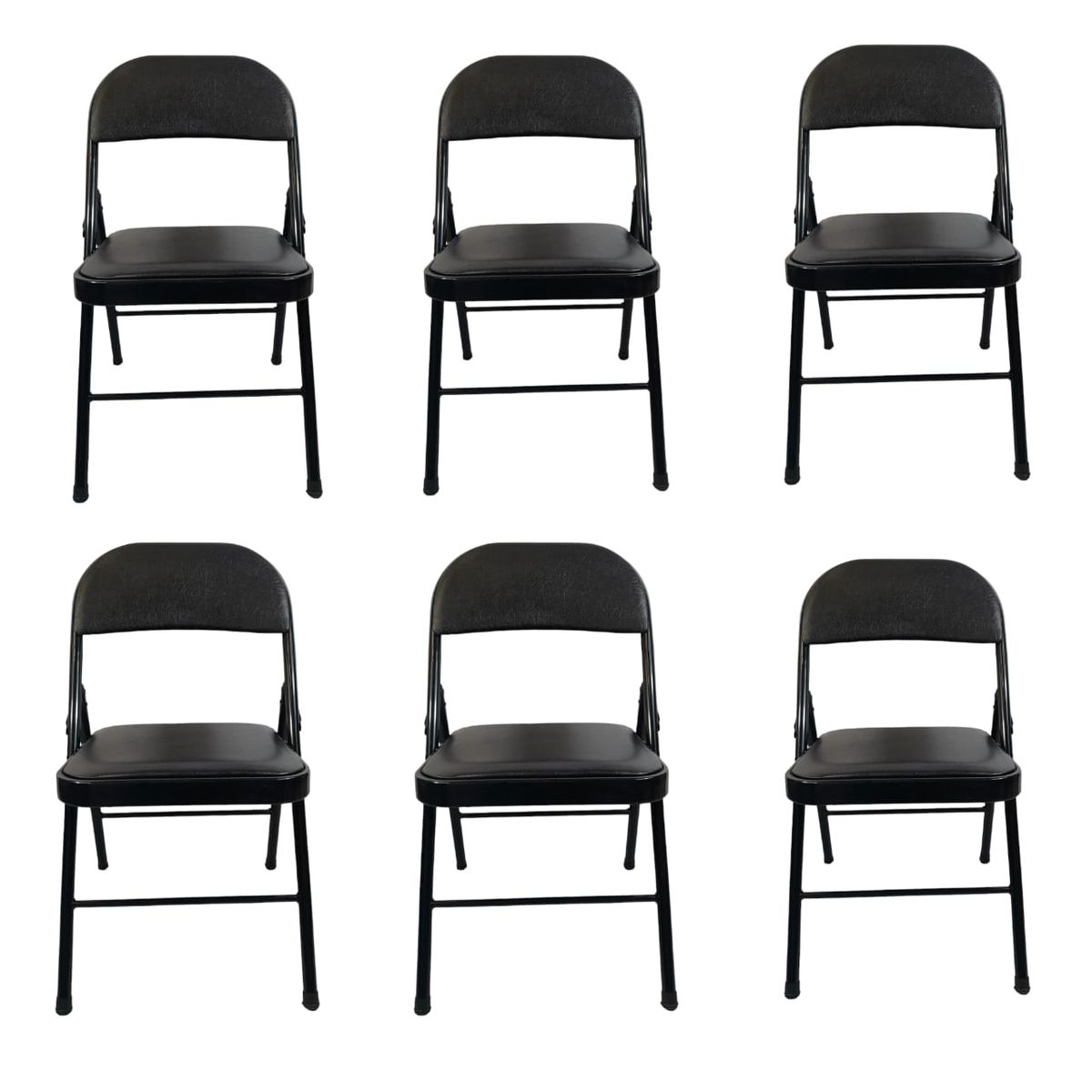 SMTE - Foldable outdoor Chairs6 PackBlack