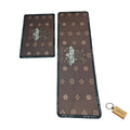 SMTE - Durable Rubber Bathroom Floor Mat & KeyringBrown