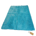 SMTE - Luxurious Fluffy Carpet: Softness and Style for Your Space with  KeyringLight Blue
