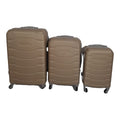 SMTE - 3 Piece ABS Trolley Luggage Bag Set - V1-F18 - Yellow