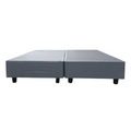 SMTE - King Size Bed Base183cm (W) x 187cm (L) x 27cm (H)Grey Fabric