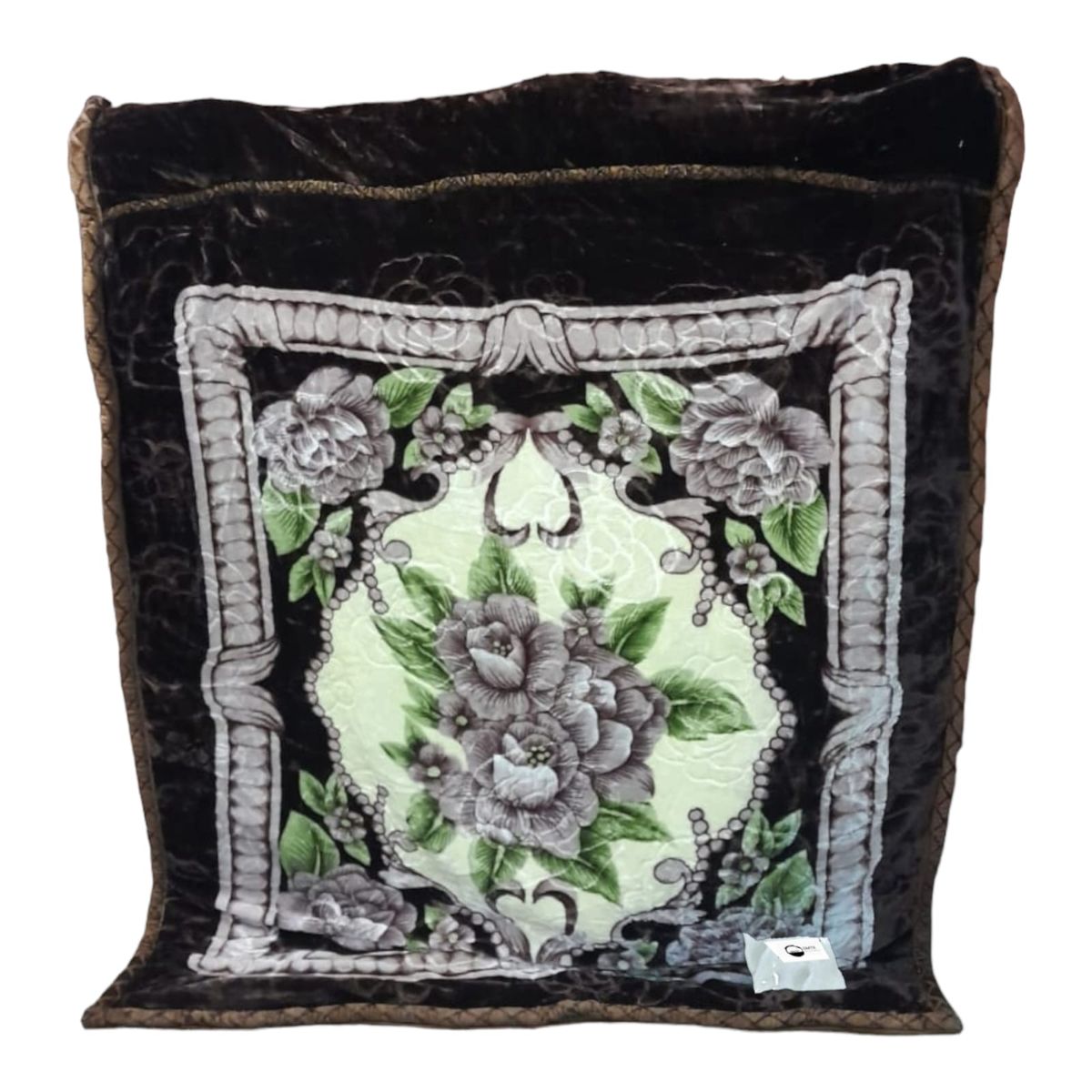 SMTE - Brown/Green 2Ply High Quality Polyester Blanket & Tieback