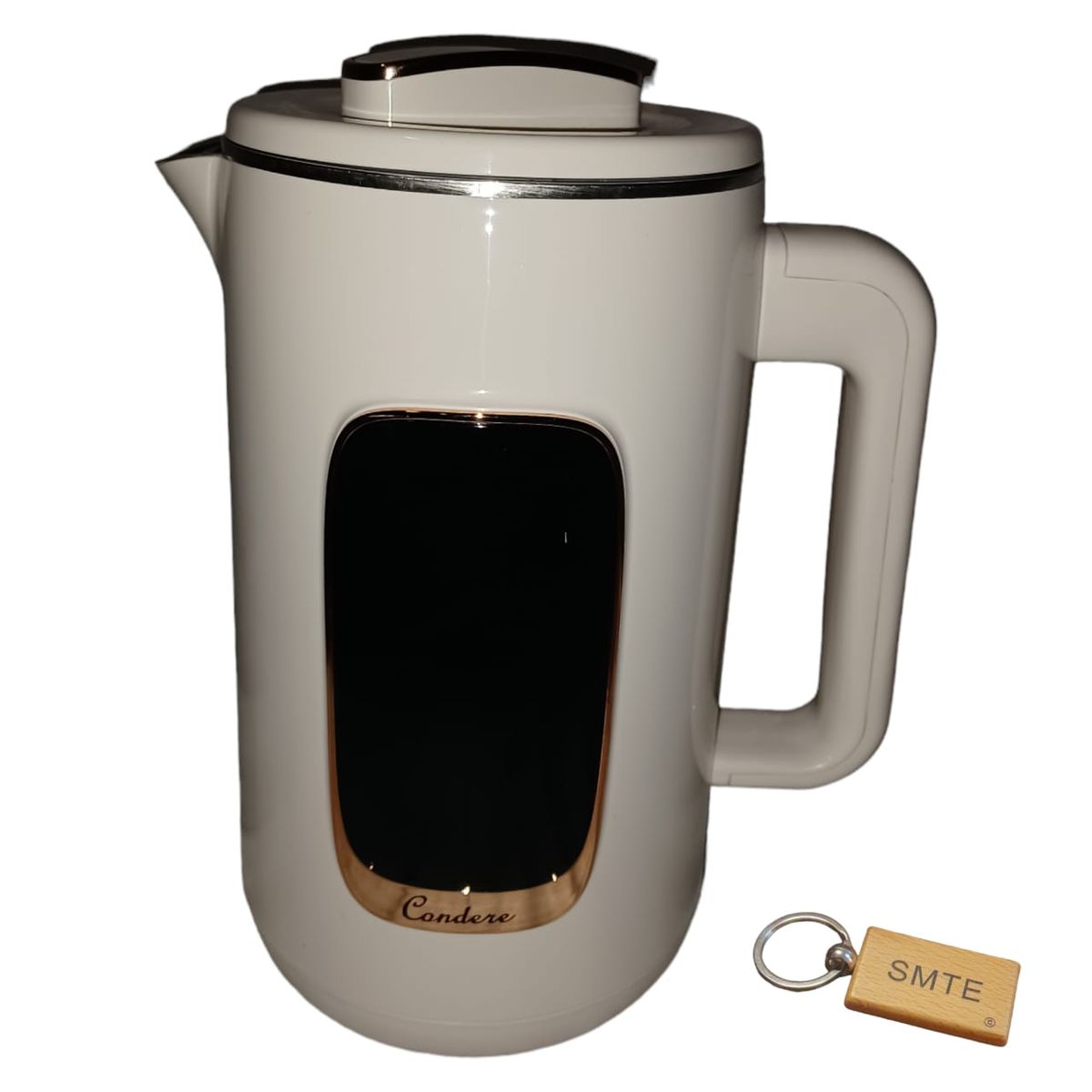 SMTE - Efficiency Meets Style: 1.8L Electric Kettle skA1White + Keyring