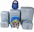 SMTE - ABS Luggage 5Piece Set with Avengers Kids Trolley and Ladybug Backpack