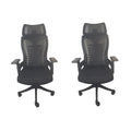 SMTE -  Padded Office Chair Set of 2Black