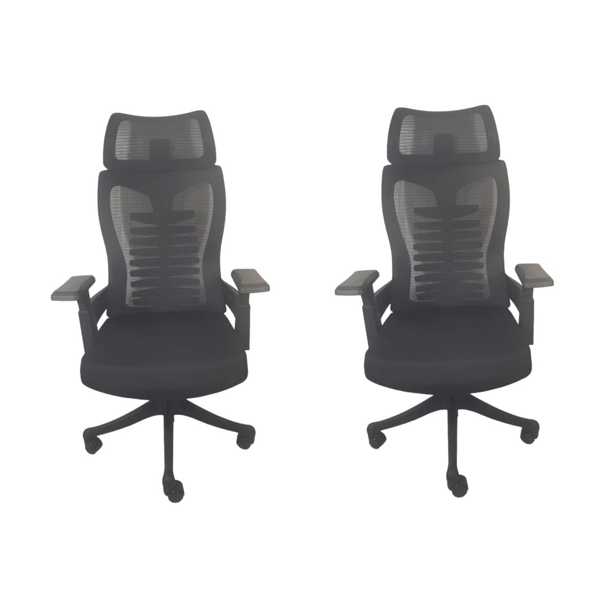 SMTE -  Padded Office Chair Set of 2Black