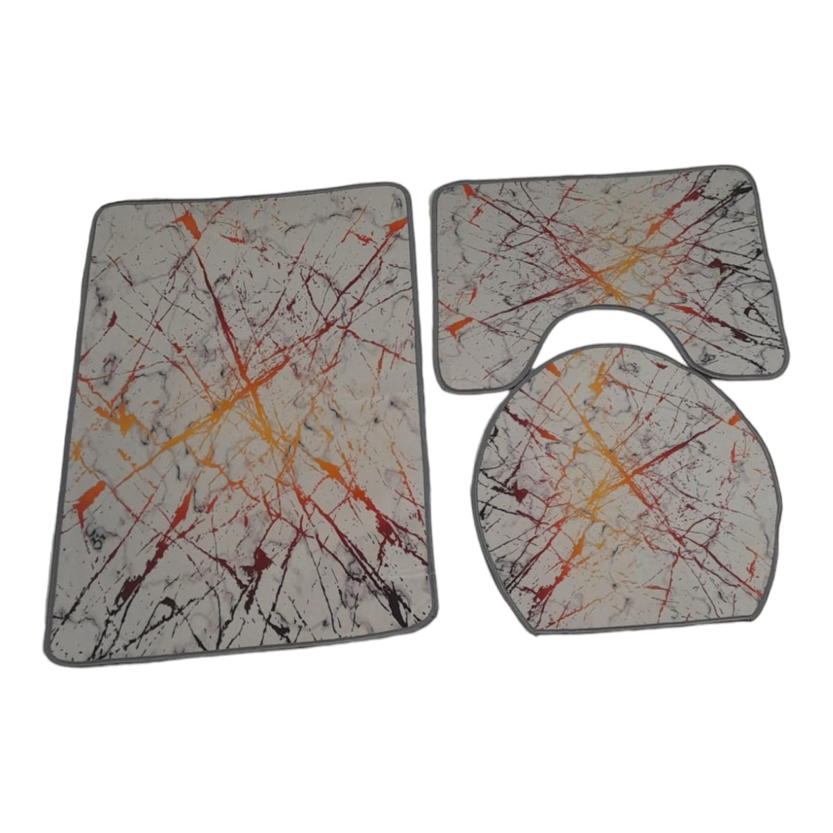 SMTE - 3 Piece Non Slip Super Absorbent Bath Mat set tsz8