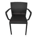 SMTE - High Back Plastic Chair with armrestsBlack