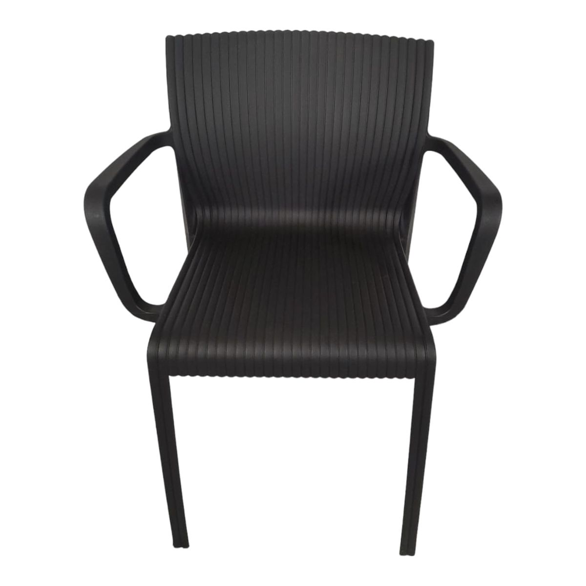 SMTE - High Back Plastic Chair with armrestsBlack