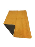 SMTE - Fluffy Shaggy Foldable CarpetSoft Area Rug (9 Colours Available)Yellow