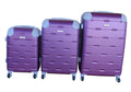 SMTE - 3 Piece Hard Outer Shell Protected Luggage Set - (A-P) - Purple