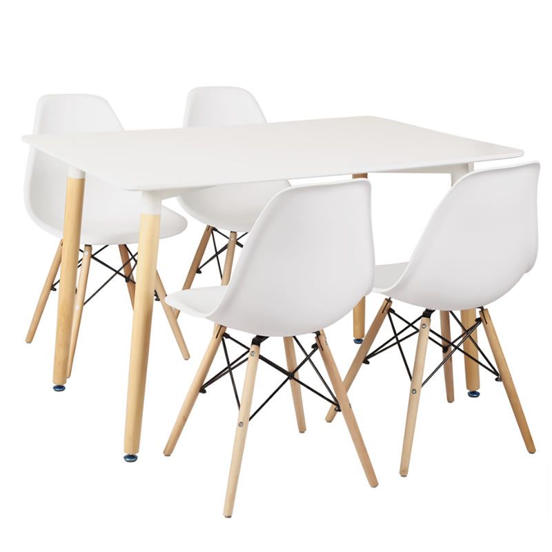 SMTE - 5 in 1 Rectangular Dining Table and Chairs