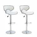 SMTE - Lilly PVC Bar Stool 2 in 1 Set - White