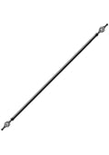 SMTE - Dream World Expandable Curtain Rod With Twisted Cage Finial - 2m - Black