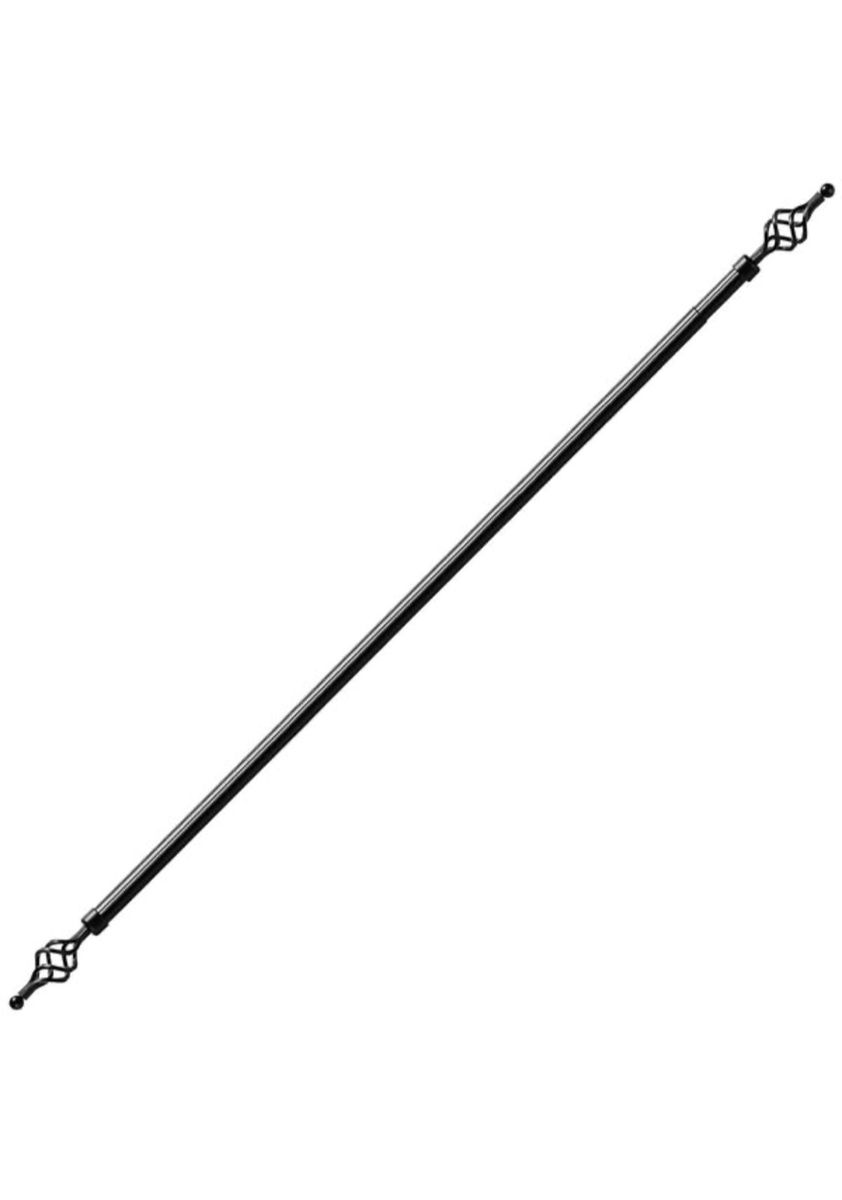 SMTE - Dream World Expandable Curtain Rod With Twisted Cage Finial - 2m - Black
