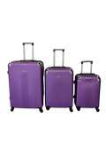 SMTE - 3 Piece Hard Shell Luggage Set - Purple