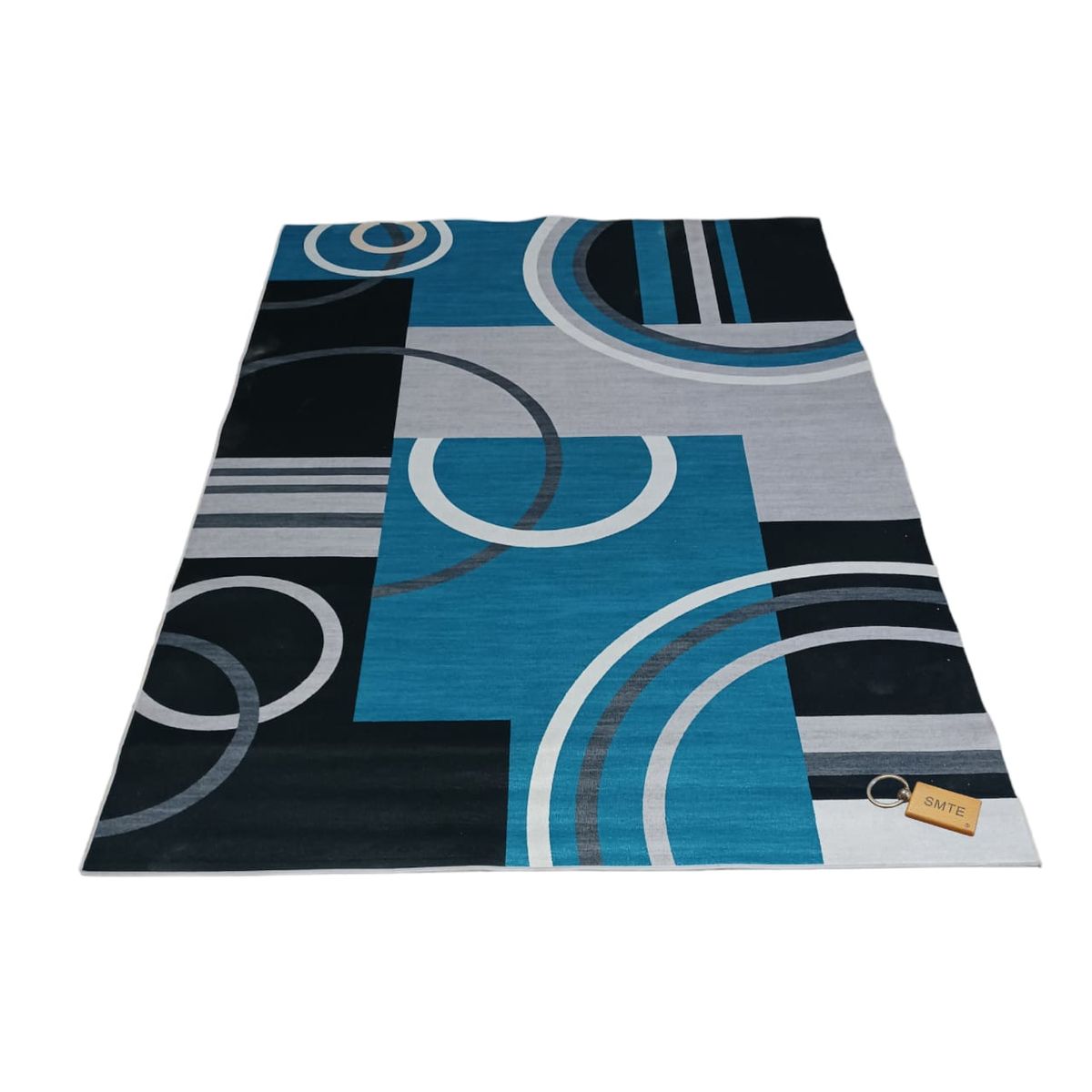 SMTE - 200cm by 150cmModern 3D Geometric Design Area Rug A66 With  Keyring