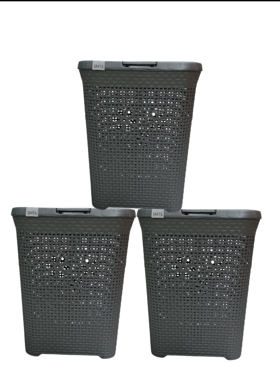 SMTE - Large Grey/Grey Daisy Basket Set of 3