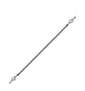 SMTE - Sastro - Expandable Curtain Rod With Twisted Cage Finial 2m - Gold - Silver