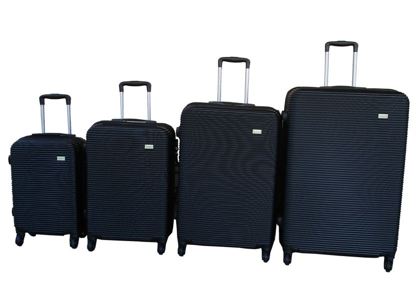 SMTE - Stylish Travel Luggage Suitcase Bag Set4PieceBlack