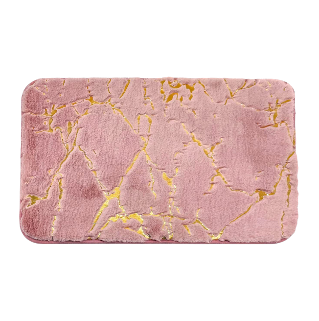 SMTE - Marble Pattern Bathroom Soft Mat Non-slip - Pink