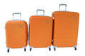 SMTE - Mooistar 3Piece Orange Hardshell Luggage SetSpinner Wheels