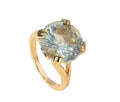 SMTE - Sea Blue Golden Tone Bohemian Style Ring