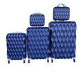 SMTE - 5-Piece Travel Trolley Luggage Set - Durable - Lightweight - Versatile Suitcases - Navy