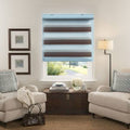 SMTE - Modern Quality Zebra Blinds Dual Layer,Day Night Blinds for WindowsP Grey50 W x 220 L cm