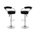 SMTE - Succulent Black Bar Stools - Set Of 2