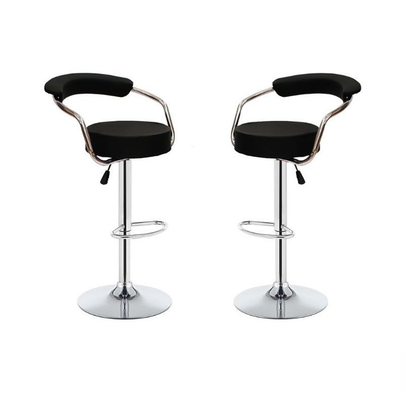 SMTE - Succulent Black Bar Stools - Set Of 2