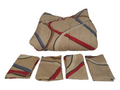 SMTE - Bedding- 5 Piece Comforter Set -Queen Size - Brown/Blue