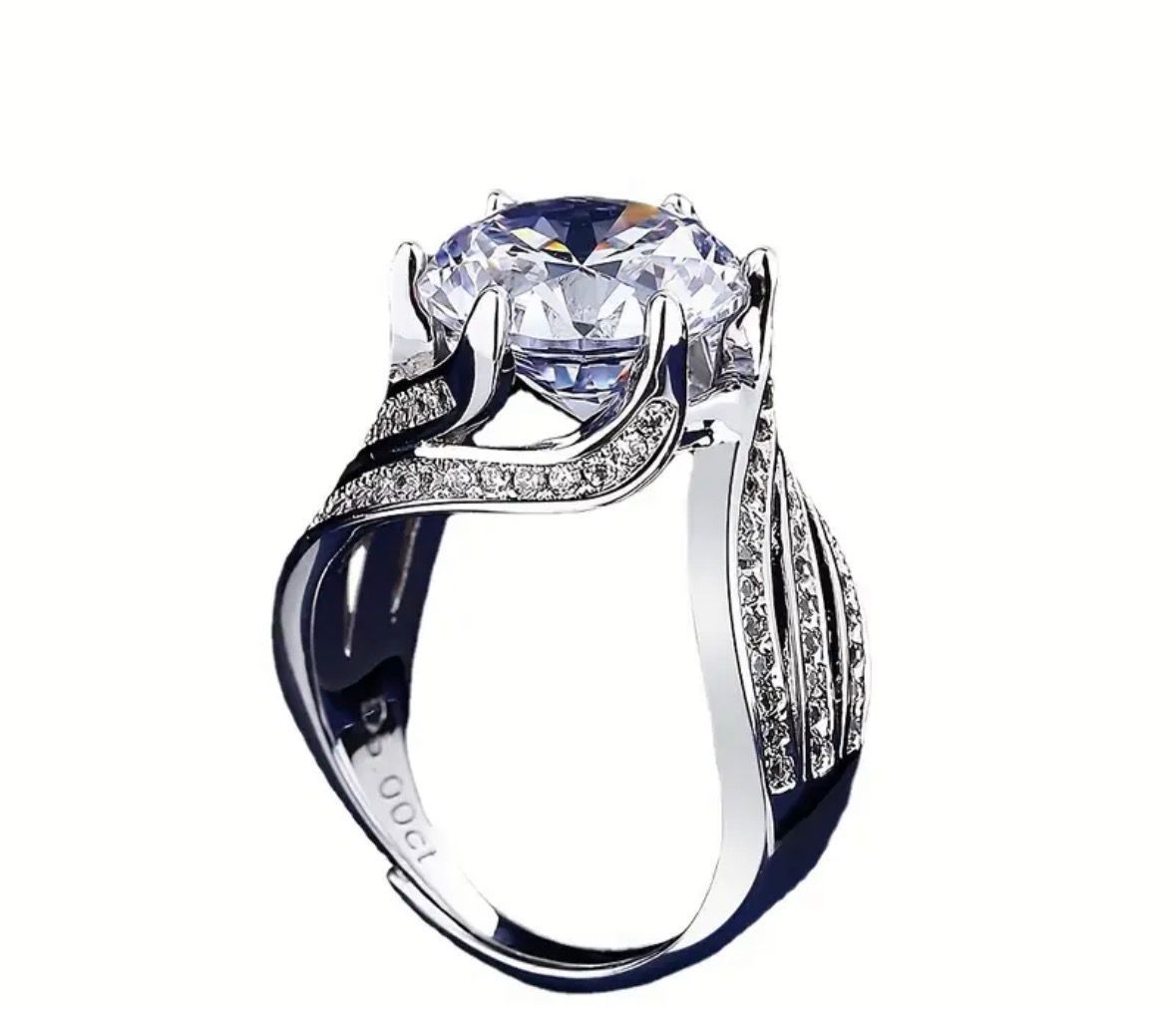 SMTE - 5ct Pigeon Egg Moissanite RingLuxury Oval Cut