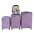 SMTE - Pink 3Piece ABS Luggage Set + RhinoThemed Kids Backpack