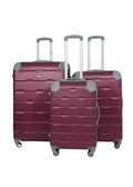 SMTE - BeginAgain 3pc Luggage set durable materialPurple