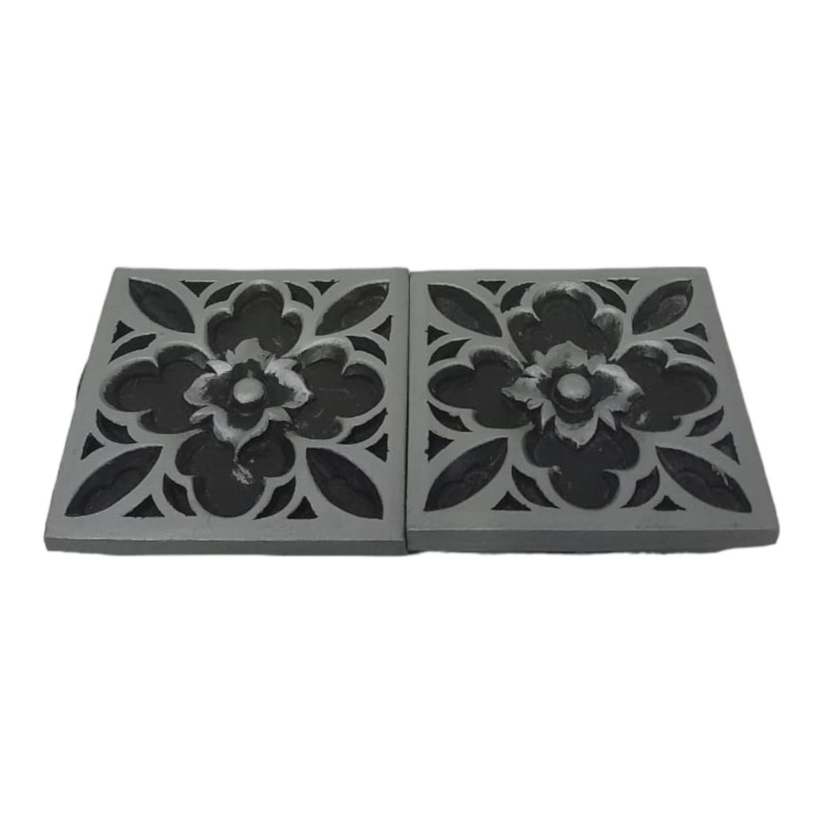 SMTE - High End Design Curtain Tieback - Steal Set of Two Stied 5 - Dark Grey