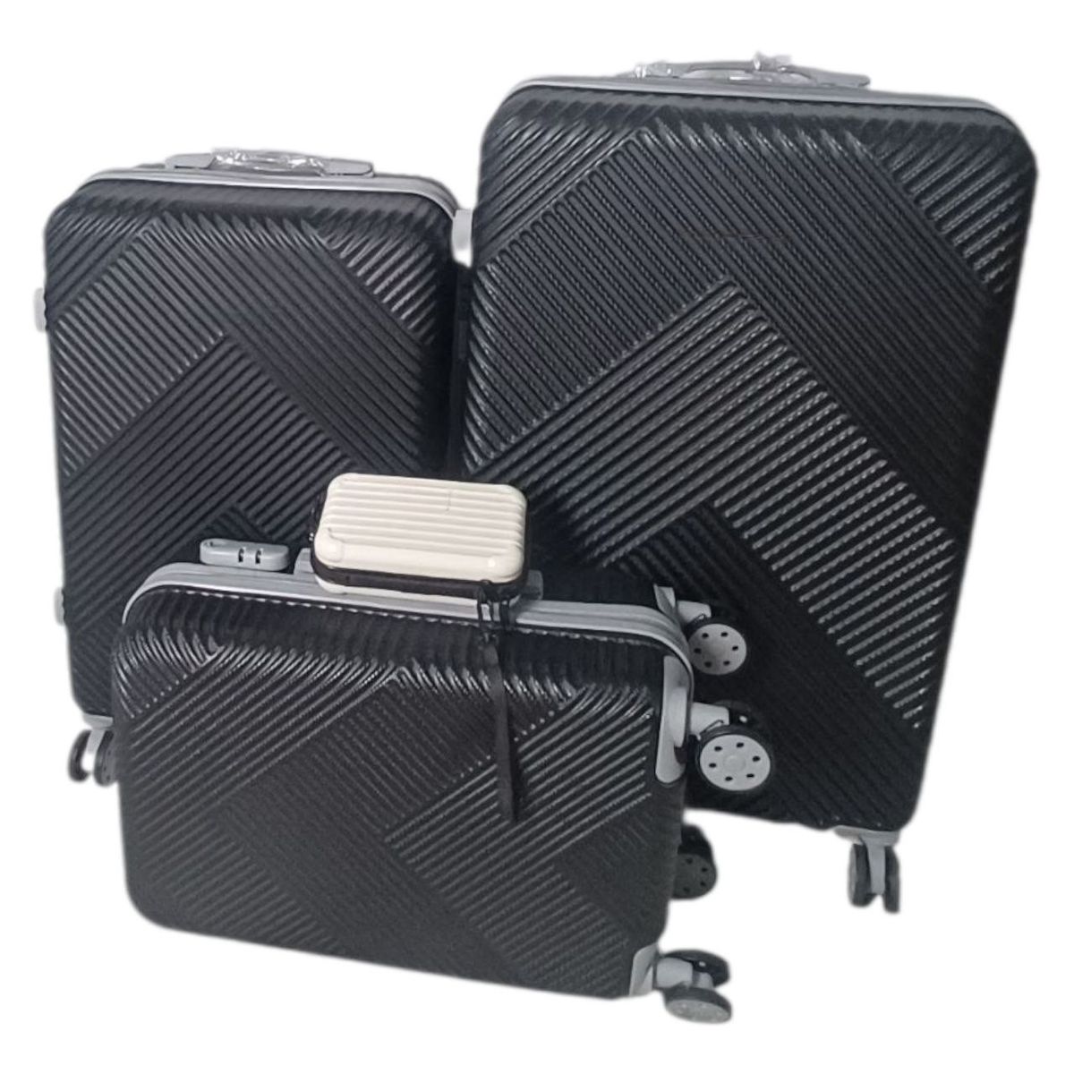 SMTE - 4Piece Galaxy G6 Luggage SetBlack