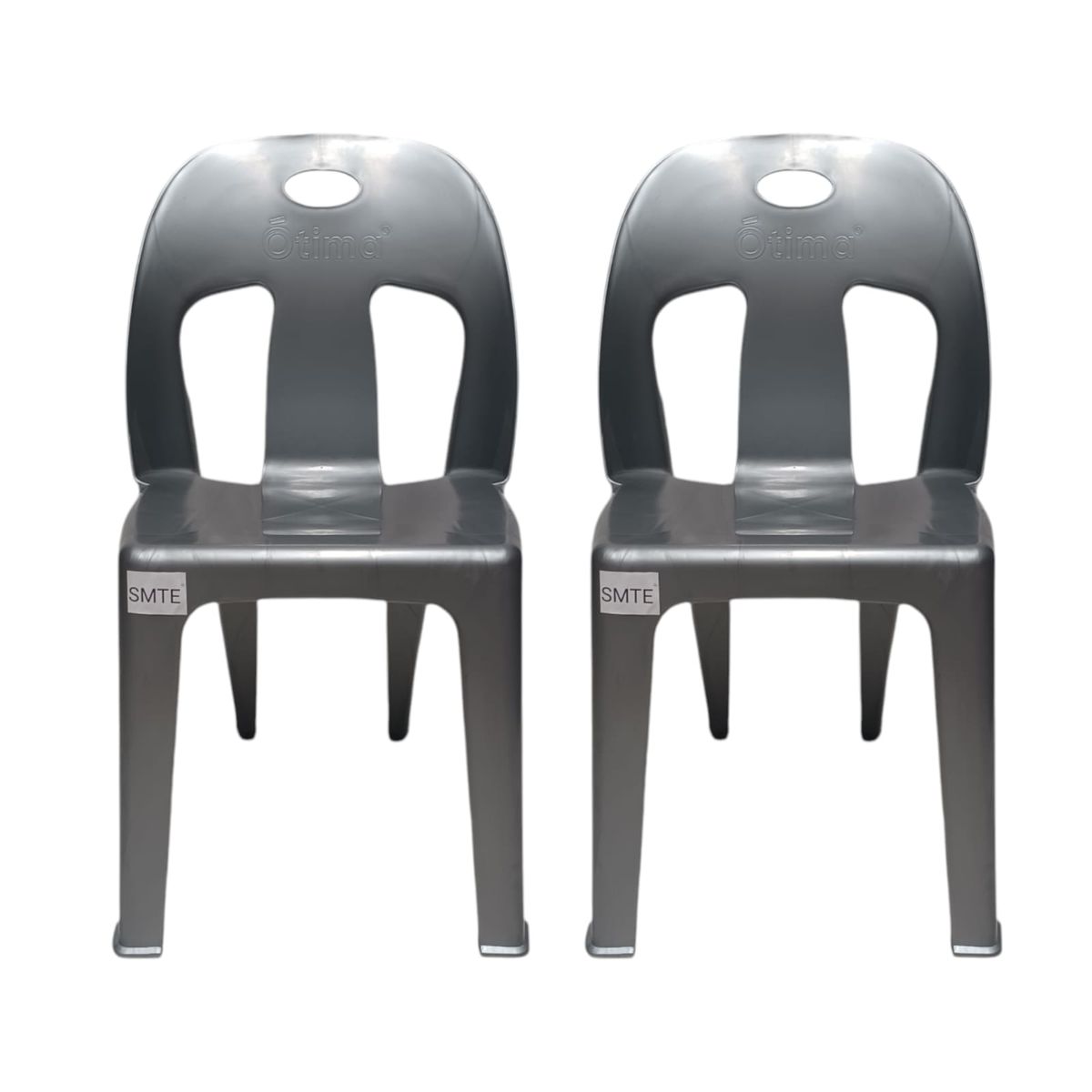 SMTE - Party Plastic Chair Set of 2Grey