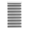 SMTE - Quality Roller Zebra Blinds Dual Layer, Day Night Blinds for Windows - Grey - 60 cm