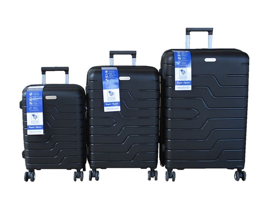 SMTE - Carbon Fiber Pattern, Lock 360 Spinner Wheels HardShell Suitcases3 Piece