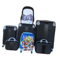 SMTE - 5Piece ABS Spinner Luggage Set with Avengers Kids Case & Buffalo SchoolBag