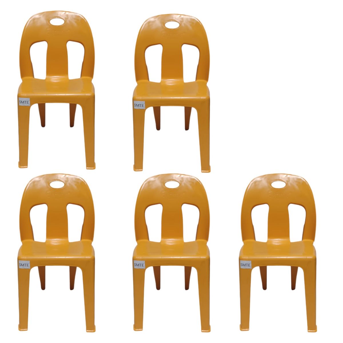 SMTE - Party Plastic Chair Set Of 5Orange