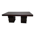 SMTE - Modern Wooden Coffee TableDark Brown
