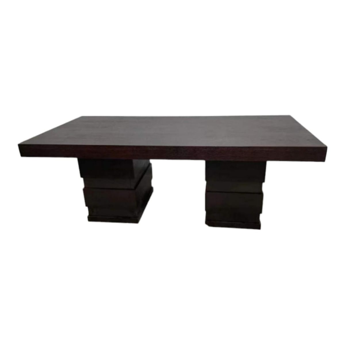 SMTE - Modern Wooden Coffee TableDark Brown