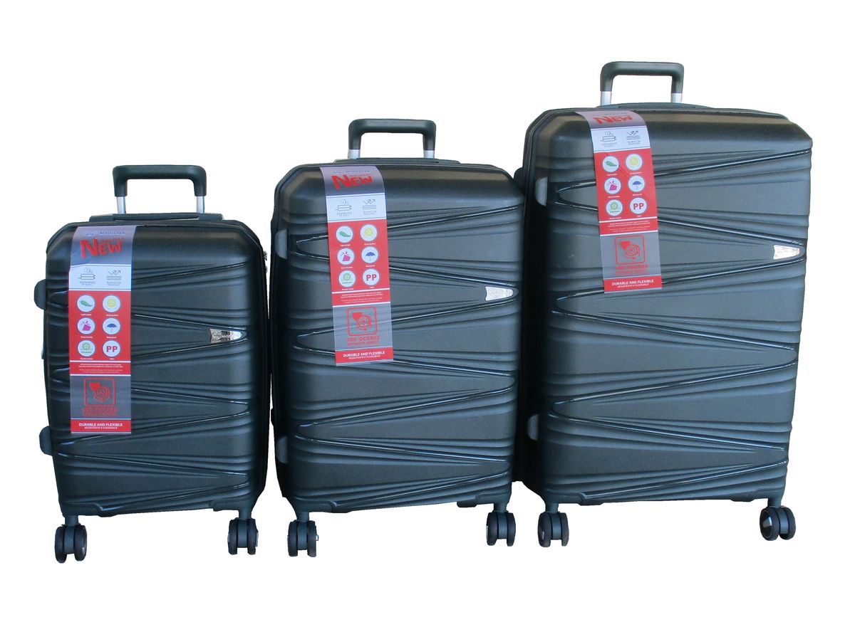 SMTE - Unbreakable Travel Luggage 3 Piece Suitcases SpinnerDark Green