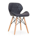 SMTE - Multifunctional Butterfly Design Ergonomic Dining Chair Faux Leather